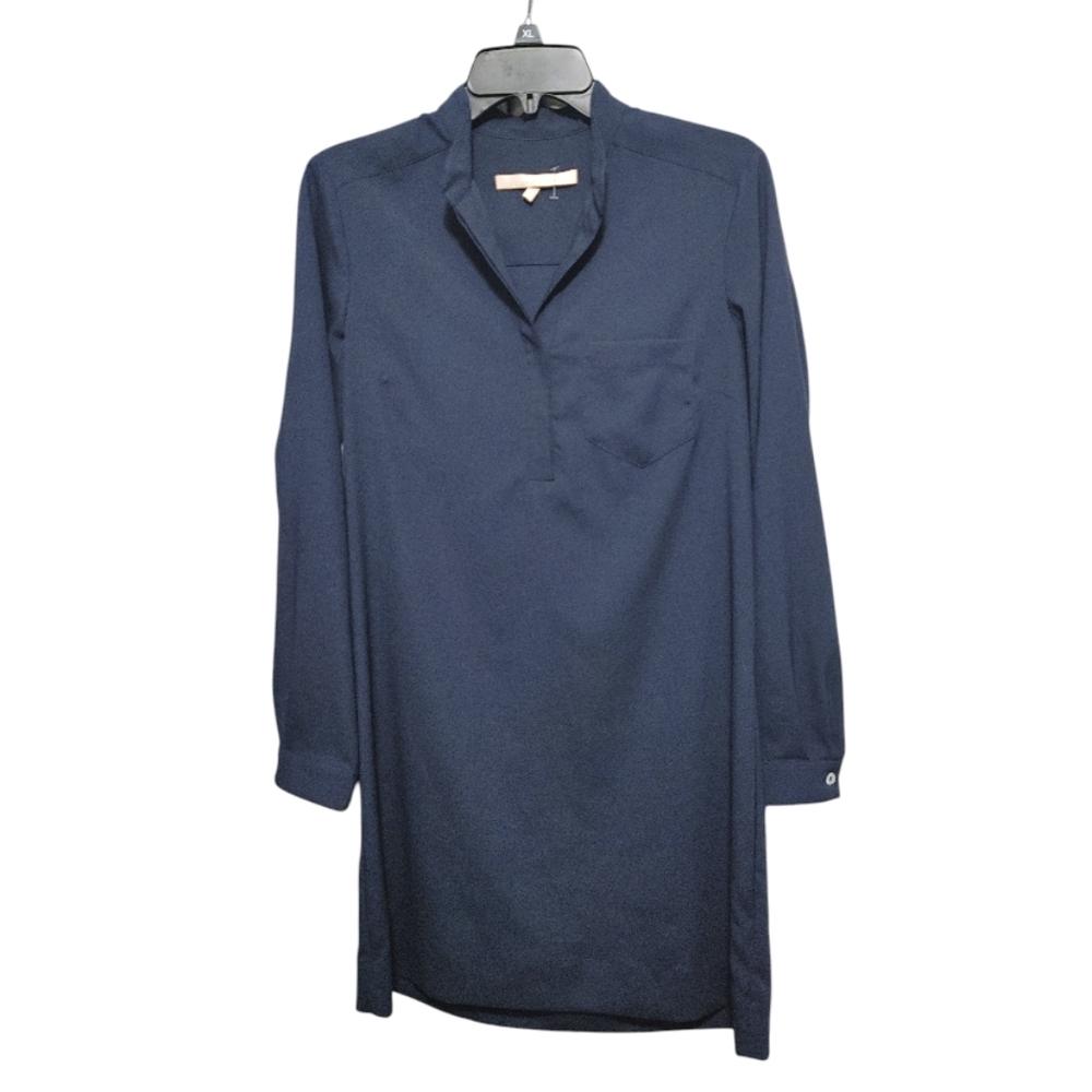 Hutch Anthropologie Navy Blue Mininal Long Sleeve Shift Dress Women's Size Small